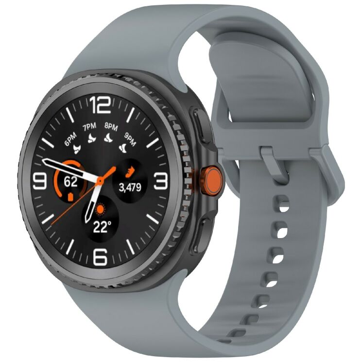 Ремешок Deexe Silicone Band для Samsung Galaxy Watch 8 (40/44mm) / 8 Classic - Grey: фото 2 из 7