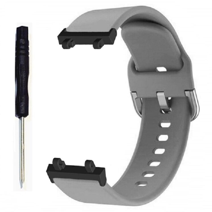 Ремешок Deexe Silicone Strap для Amazfit T-ReX 2 - Grey: фото 2 из 5