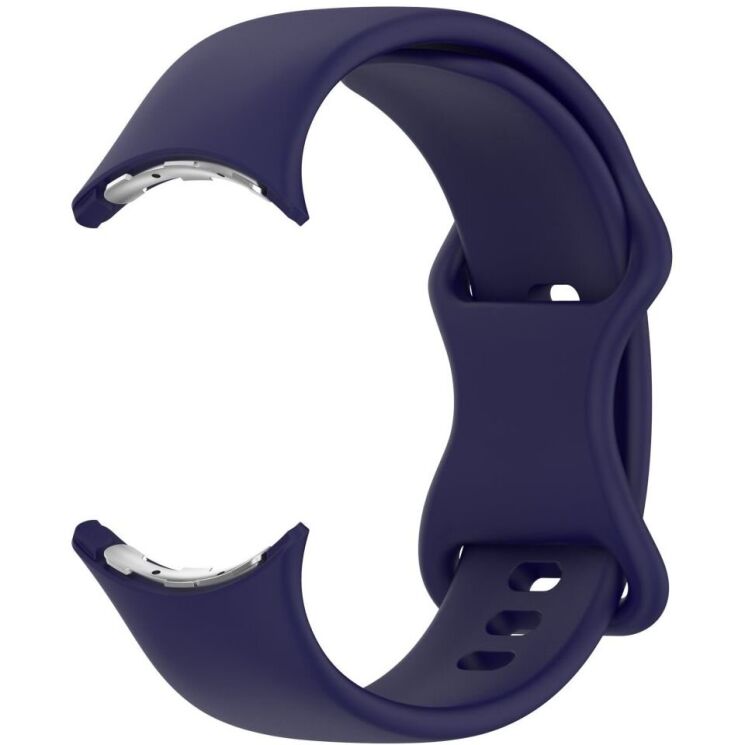 Ремешок Deexe Soft Touch для Google Pixel Watch 3 (45mm) - Midnight Blue: фото 3 из 5