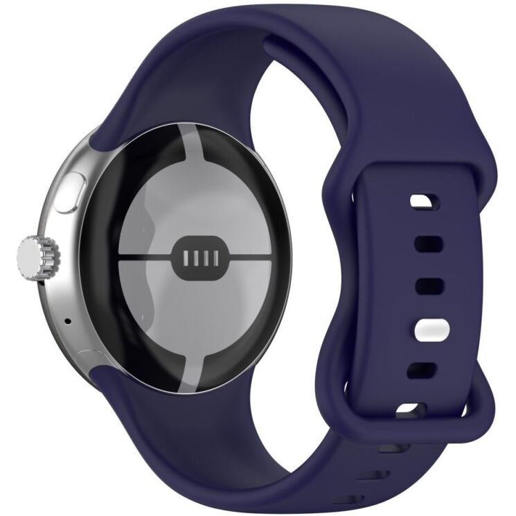 Ремешок Deexe Soft Touch для Google Pixel Watch 3 (45mm) - Midnight Blue: фото 1 из 5