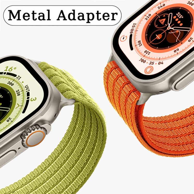 Ремешок Deexe Soft Weave для Apple Watch 49 / 46 / 45 / 44 / SE 44 / 42 (Series 1-3) / Ultra / Ultra 2 / Ultra 3 - Grey: фото 5 из 5