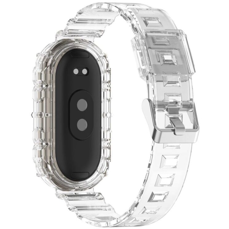 Ремешок Deexe Solid Color для Xiaomi Mi Smart Band 8 / 9 - Transparent White: фото 2 из 9