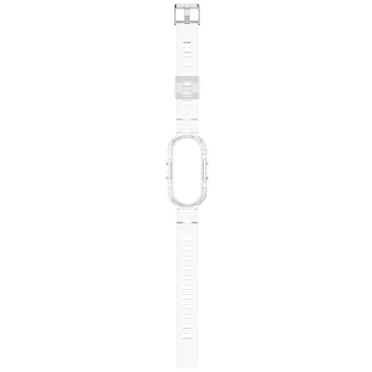 Ремешок Deexe Solid Color для Xiaomi Mi Smart Band 8 / 9 - Transparent White: фото 5 из 9