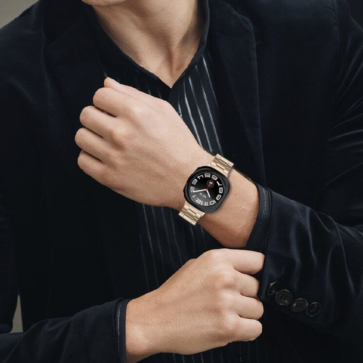 Ремешок Deexe Stainless Steel для Samsung Galaxy Watch 8 (40/44mm) / 8 Classic (43/47mm) / Ultra 2 - Silver: фото 4 из 5