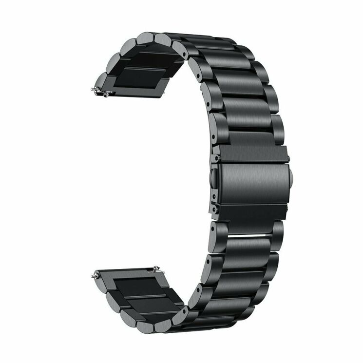 Ремінець Deexe Stainless Steel для Samsung Watch Active - Black: фото 3 з 5