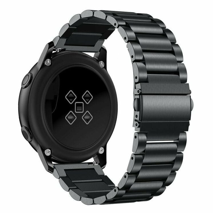 Ремінець Deexe Stainless Steel для Samsung Watch Active - Black: фото 2 з 5