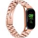Ремешок Deexe Stainless Steel для Xiaomi Mi Smart Band 8 / 9 - Rose Gold (359411RG). Фото 2 из 6