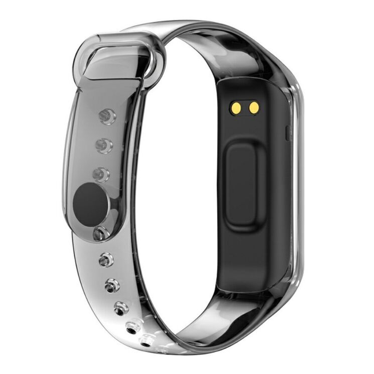 Ремешок Deexe Translucent Strap для Samsung Galaxy Fit 2 (SM-R220) - Transparent Black: фото 9 из 15