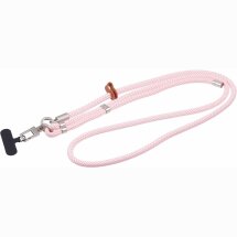 Ремінець для смартфона Deexe Crossbody Strap - Pink / White: фото 1 з 5