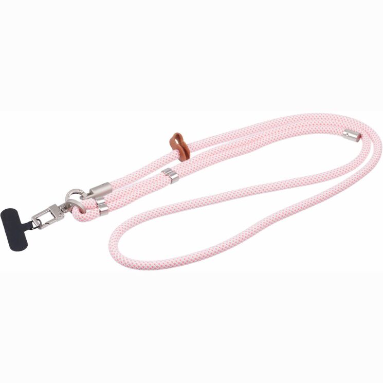 Ремінець для смартфона Deexe Crossbody Strap - Pink / White (983028PW) Ремінець для смартфона Deexe Crossbody Strap - Pink / White: фото 1 з 5