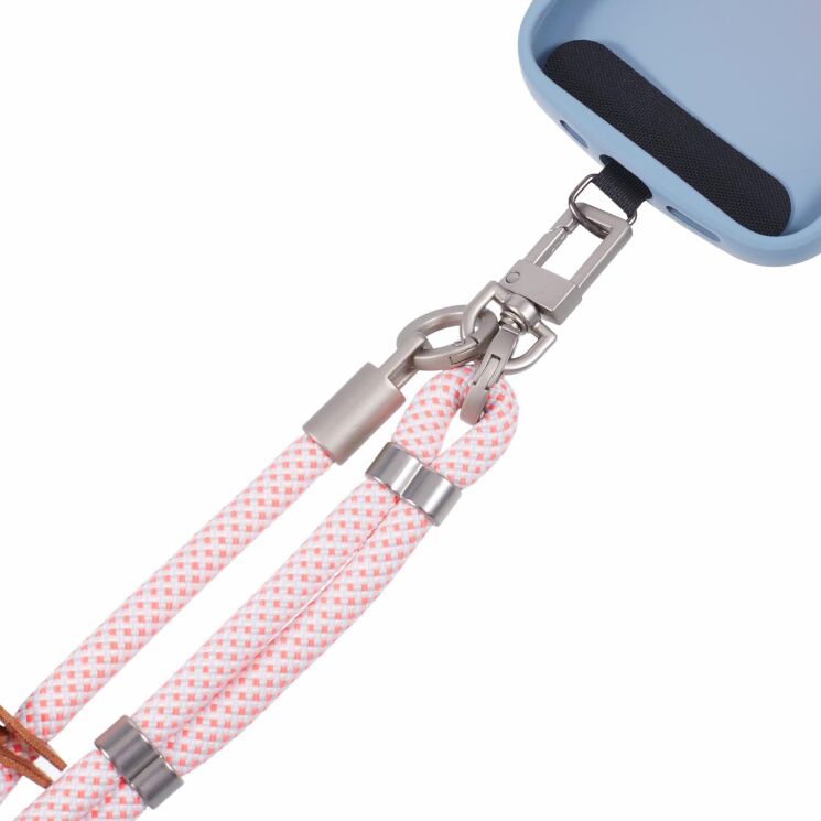 Ремінець для смартфона Deexe Crossbody Strap - Pink / White (983028PW) Ремінець для смартфона Deexe Crossbody Strap - Pink / White: фото 3 з 5