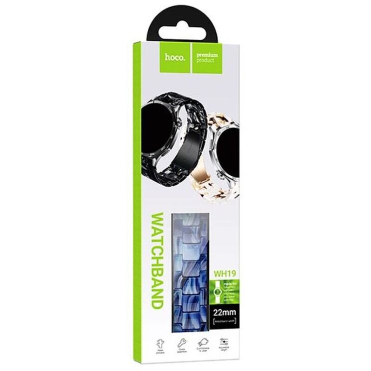 Ремінець Hoco WH19 для годинників з шириною кріплення 22мм - Ink Blue (895555L) Ремінець Hoco WH19 для годинників з шириною кріплення 22мм - Ink Blue: фото 4 з 7