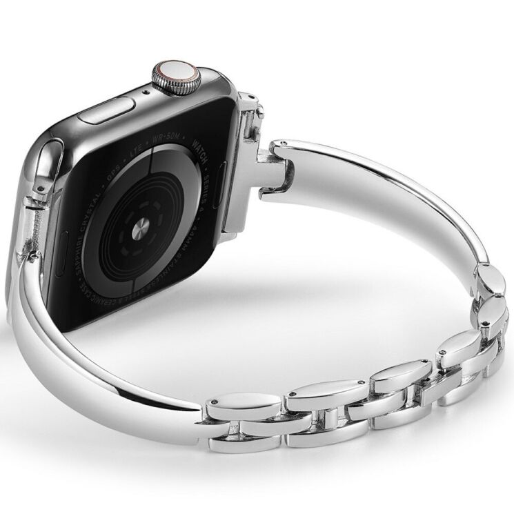 Ремешок KALEBOL Glam Strap для Apple Watch 46 / 45 / 44 / SE 44 / 42 (Series 1-3) / Ultra / Ultra 2 - Silver: фото 1 из 6