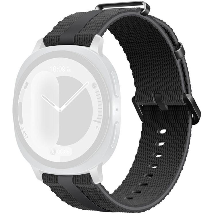 Ремінець Reframe Sport Linear для Samsung Galaxy Watch 8 (40/44mm) / 8 Classic - Black / Grey: фото 1 з 5