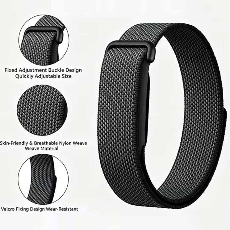 Ремешок Reframe Sport Velcro для Google Fitbit Air - Black: фото 2 из 5