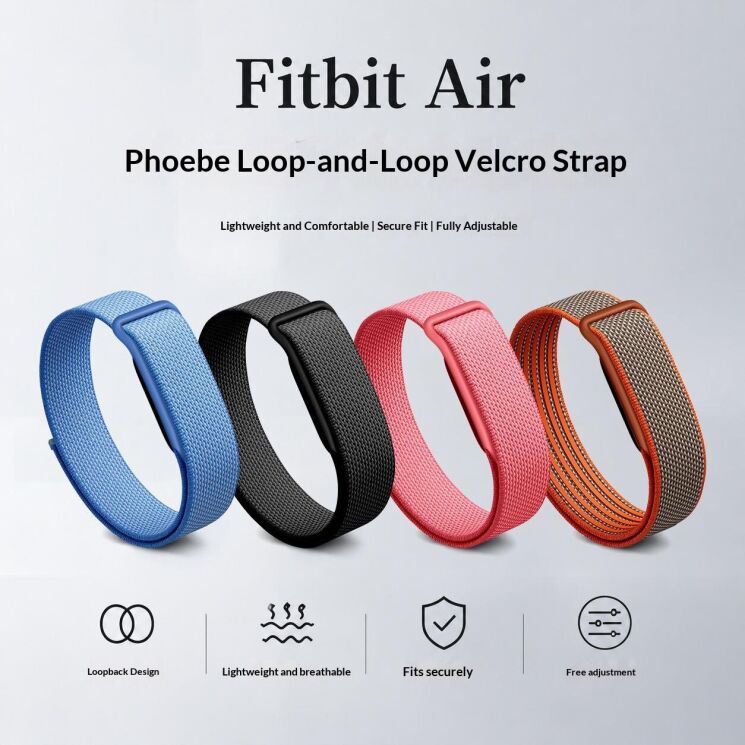 Ремешок Reframe Sport Velcro для Google Fitbit Air - Black: фото 4 из 5