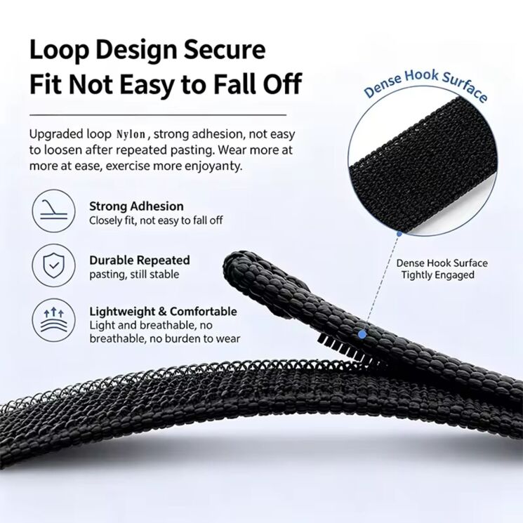 Ремешок Reframe Sport Velcro для Google Fitbit Air - Black: фото 3 из 5