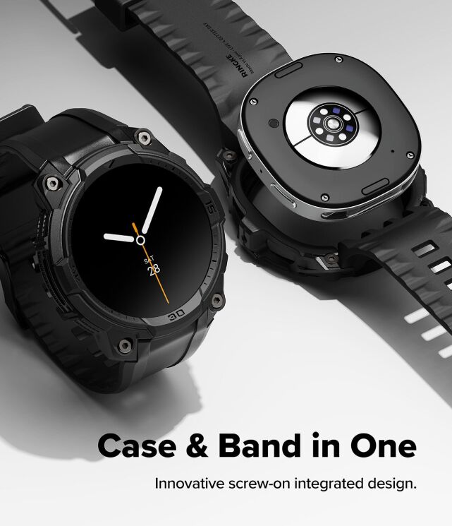 Ремінець Ringke Rugged Gear (FW) для Samsung Galaxy Watch 8 (44mm) 8800328814189 - All Black: фото 7 з 17