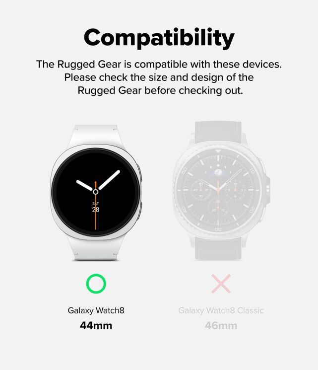 Ремінець Ringke Rugged Gear (FW) для Samsung Galaxy Watch 8 (44mm) 8800328814189 - All Black: фото 3 з 17