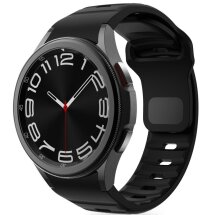 Ремінець Tech-Protect Silicone Line для Samsung Galaxy Watch 4 / 4 Classic / 5 / 5 Pro / 6 / 6 Classic / 7 / FE 5906302313600 - Black: фото 1 з 6