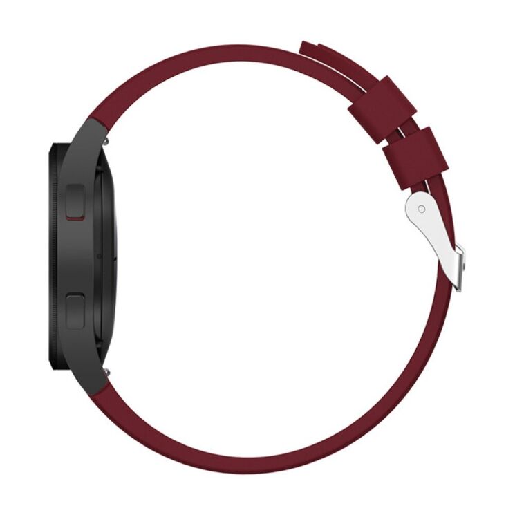 Ремешок UniCase Silicone Band для Samsung Galaxy Watch 4 / 4 Classic / 5 / 5 Pro / 6 / 6 Classic / 7 / FE - Wine Red: фото 4 из 7