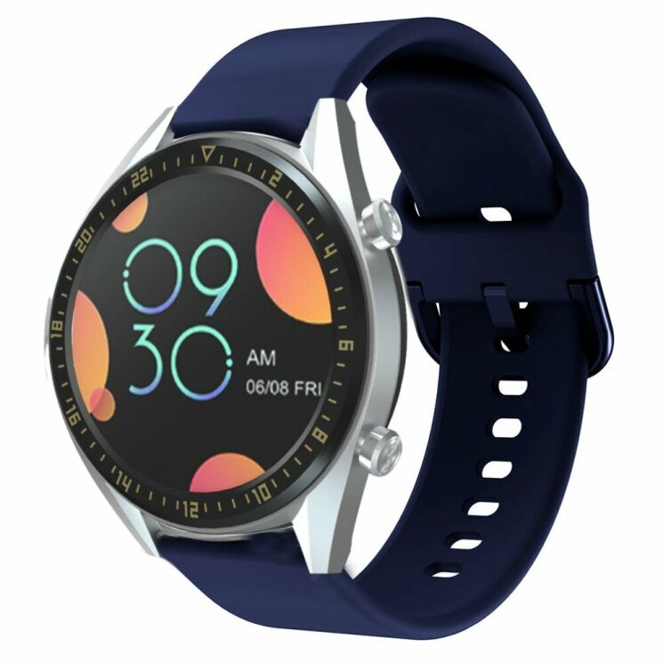 Ремешок UniCase Silicone Strap для Huawei Watch GT / Watch GT2 46mm / Watch GT 2e - Navy Blue: фото 1 из 5