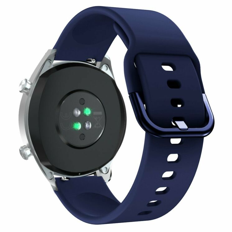 Ремешок UniCase Silicone Strap для Huawei Watch GT / Watch GT2 46mm / Watch GT 2e - Navy Blue: фото 2 из 5