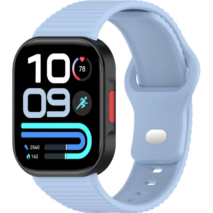 Ремешок UniCase Silicone Strap для Xiaomi Redmi Watch 6 / 6 Active / 6 Lite / 5 / 4 - Light Blue: фото 2 из 8
