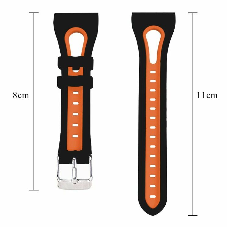 Ремешок UniCase Sport Style для Samsung Galaxy Watch 46mm / Watch 3 45mm / Gear S3 - Black / Orange: фото 3 из 7