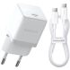 Сетевое зарядное устройство Baseus Palm 1C (20W) + кабель Type-C to Type-C (P10111602213-01) - White (960190W). Фото 1 из 14