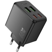 Мережевий зарядний пристрій Hoco CS19A PD65W 2C+2U - Black: фото 1 з 8