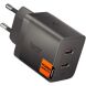 Сетевое зарядное устройство Spigen EE472EU GaN 47W (2Type-C) ACH10450 - Gunmetal (995674H). Фото 1 из 7