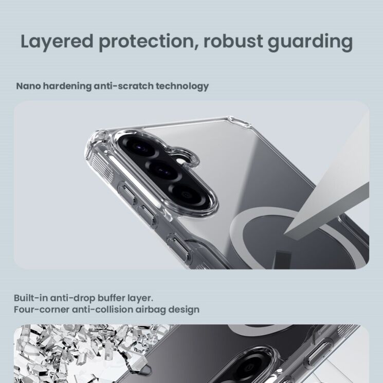 Силиконовый чехол NILLKIN Nature TPU Pro Magnetic для Samsung Galaxy A56 (A566) - Transparent: фото 10 из 17