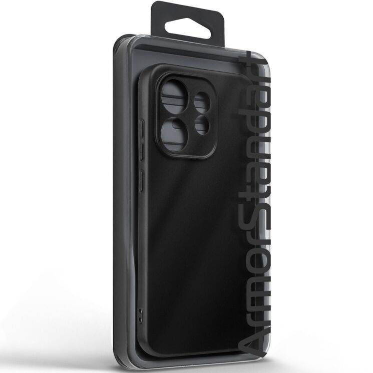 Силиконовый (TPU) чехол ArmorStandart Matte Slim Fit для OPPO Reno 16 - Black: фото 3 из 5