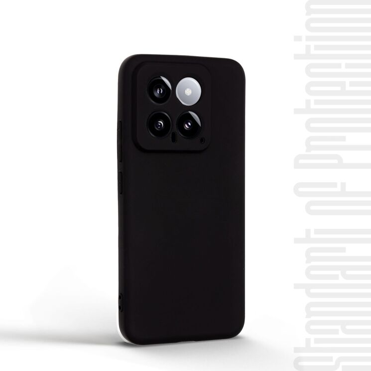 Силиконовый (TPU) чехол ArmorStandart Matte Slim Fit для Xiaomi 14 - Black: фото 2 из 5