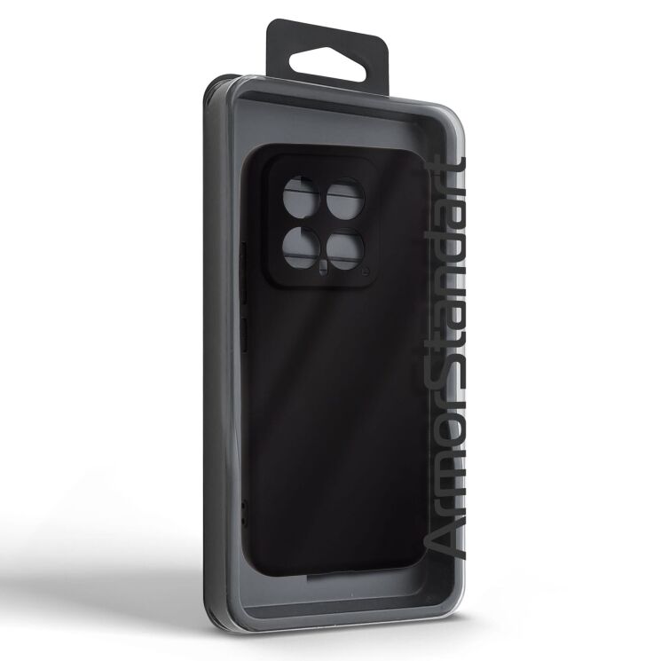 Силиконовый (TPU) чехол ArmorStandart Matte Slim Fit для Xiaomi 14 - Black: фото 5 из 5
