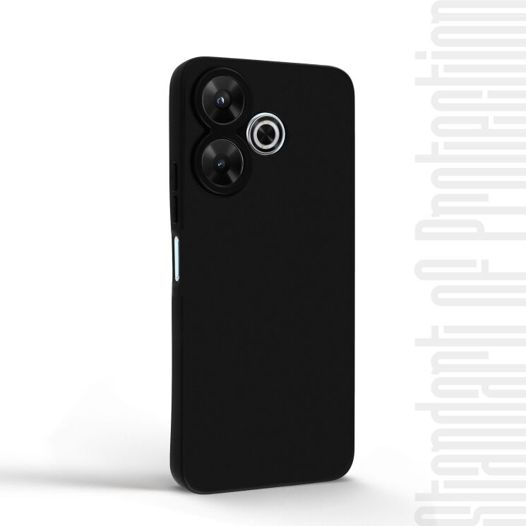 Силиконовый (TPU) чехол ArmorStandart Matte Slim Fit для Xiaomi Redmi 13 - Black: фото 2 из 5