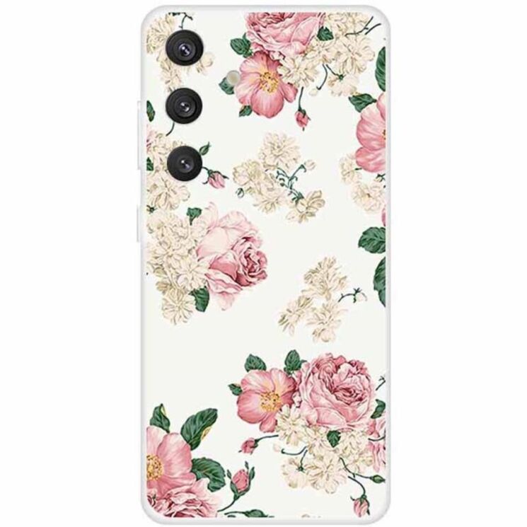 Силиконовый (TPU) чехол Deexe Life Style для Samsung Galaxy S24 Plus (S926) - Flowers: фото 1 из 3