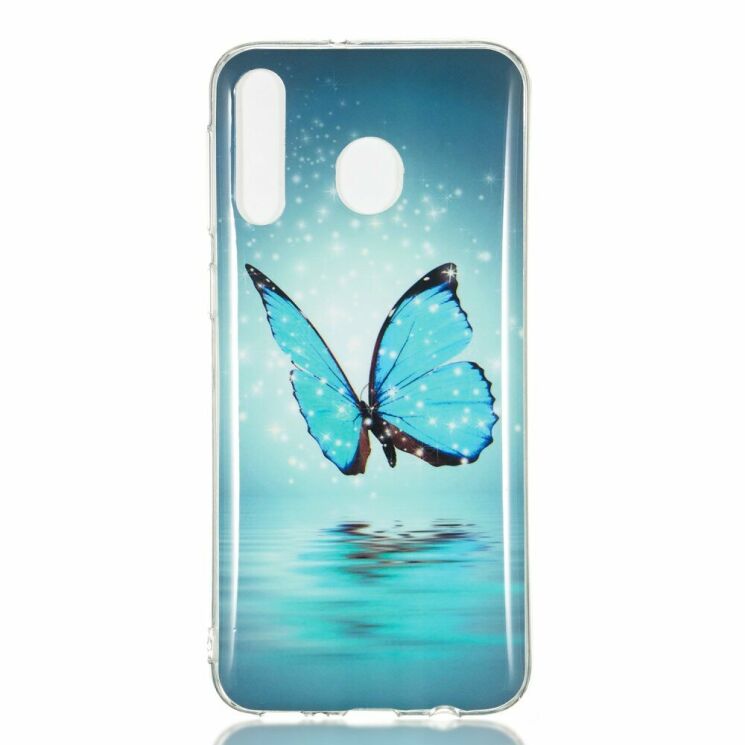 Силиконовый (TPU) чехол Deexe LumiCase для Samsung Galaxy M30 (M305) / A40s (A407) - Blue Butterfly: фото 2 из 6