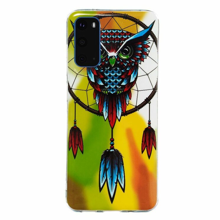 Силиконовый (TPU) чехол Deexe LumiCase для Samsung Galaxy S20 (G980) - Owl Dream Catcher: фото 2 из 7