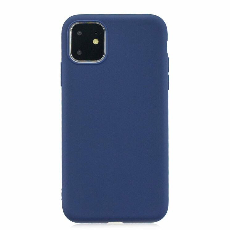 Силіконовий (TPU) чохол Deexe Matte Case для Apple iPhone 11 - Dark Blue: фото 1 з 5