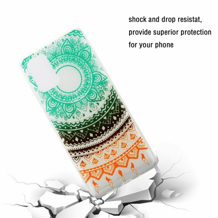 Силиконовый (TPU) чехол Deexe Pretty Glossy для Samsung Galaxy S20 (G980) - Mandala Flower: фото 4 из 5