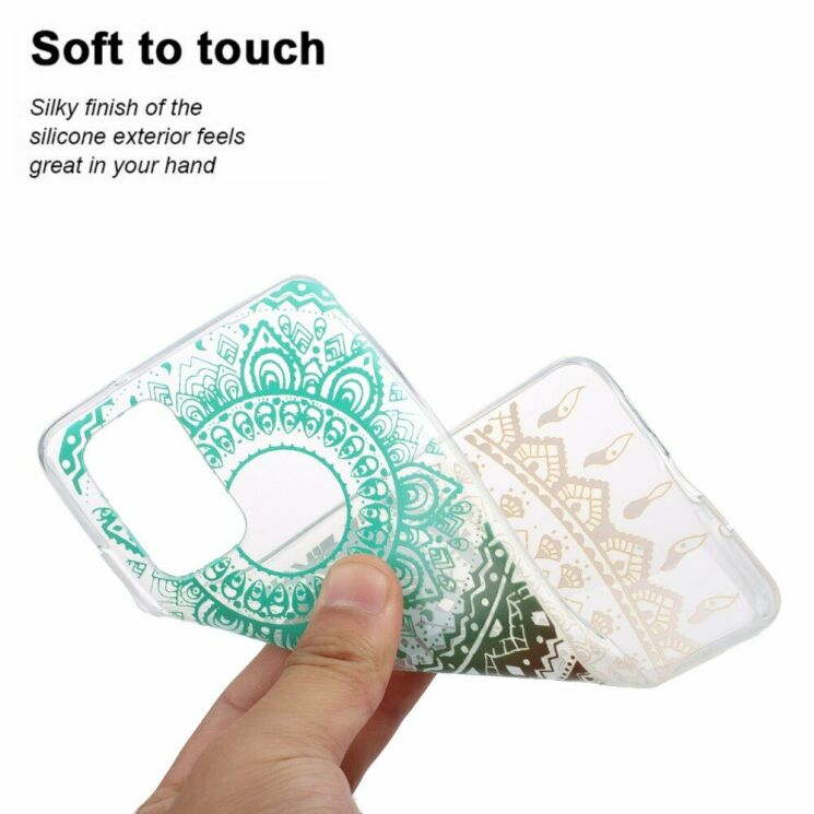 Силиконовый (TPU) чехол Deexe Pretty Glossy для Samsung Galaxy S20 (G980) - Mandala Flower: фото 3 из 5