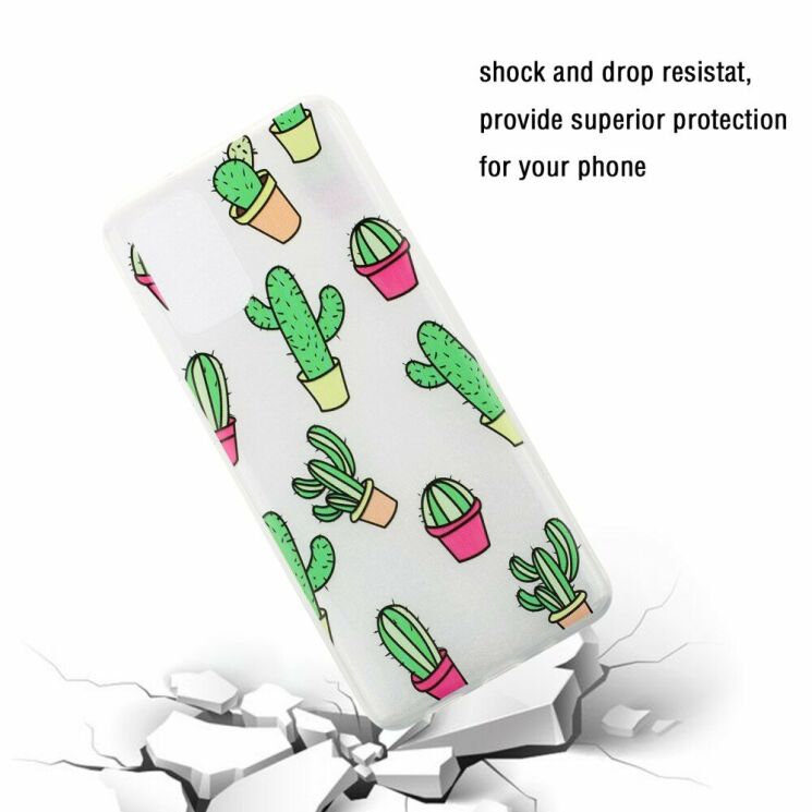 Силиконовый (TPU) чехол Deexe Pretty Glossy для Samsung Galaxy S20 Ultra (G988) - Cactus: фото 4 из 5