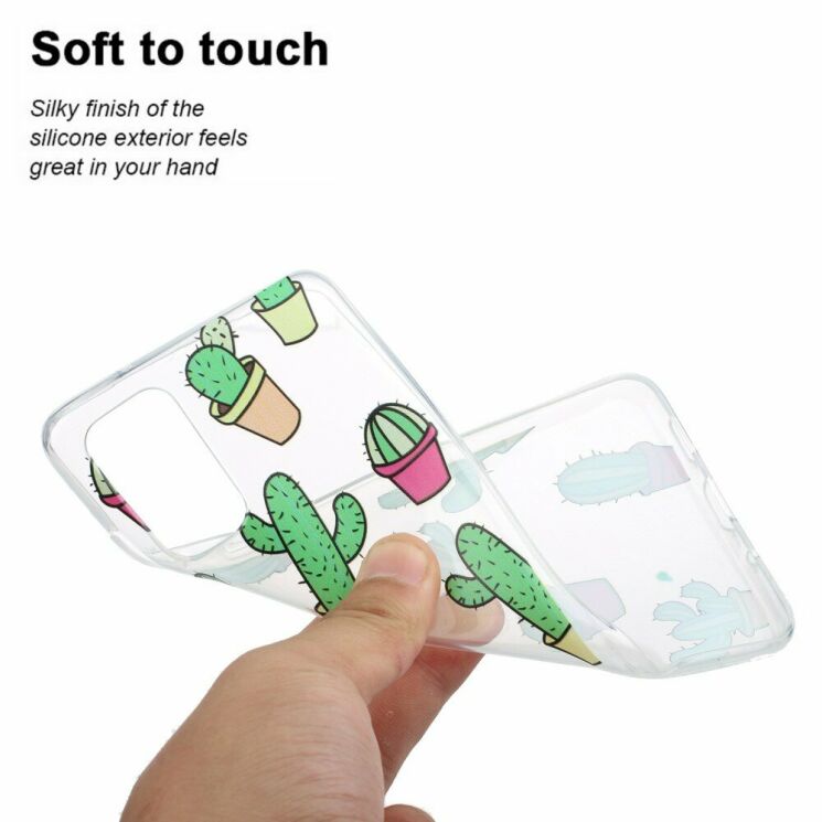 Силиконовый (TPU) чехол Deexe Pretty Glossy для Samsung Galaxy S20 Ultra (G988) - Cactus: фото 3 из 5