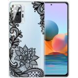 Силіконовий (TPU) чохол Deexe Pretty Glossy для Xiaomi Redmi Note 10 Pro - Lace Flower (278427K)