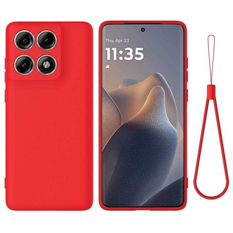 Силіконовий (TPU) чохол Deexe Silicone Case для Motorola Edge 70 Pro - Red: фото 1 з 9