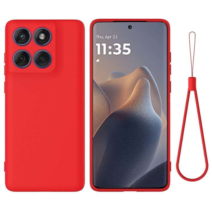 Силіконовий (TPU) чохол Deexe Silicone Case для Motorola Moto G77 - Red: фото 1 з 7