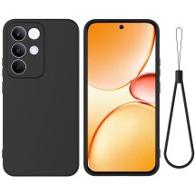 Силиконовый (TPU) чехол Deexe Silicone Case для Realme C85 Pro - Black: фото 1 из 8