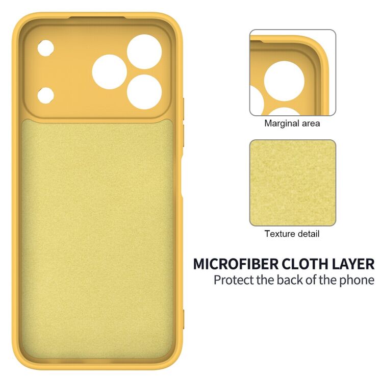 Силиконовый (TPU) чехол Deexe Silicone Case для ZTE Blade V80 Design - Yellow: фото 7 из 9